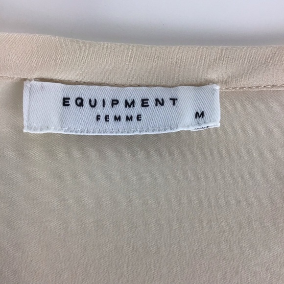 Equipment Femme Liam Tee Contrast Sleeve in Fawn | Medium - Picture 11 of 13